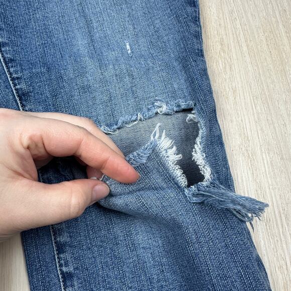 Torrid Mid Rise Skinny Vintage Stretch Distressed Casual Denim Jeans Women's 10R - Picture 7 of 16